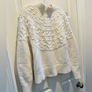 Banana Republic Organic Cotton Ivory Sweater